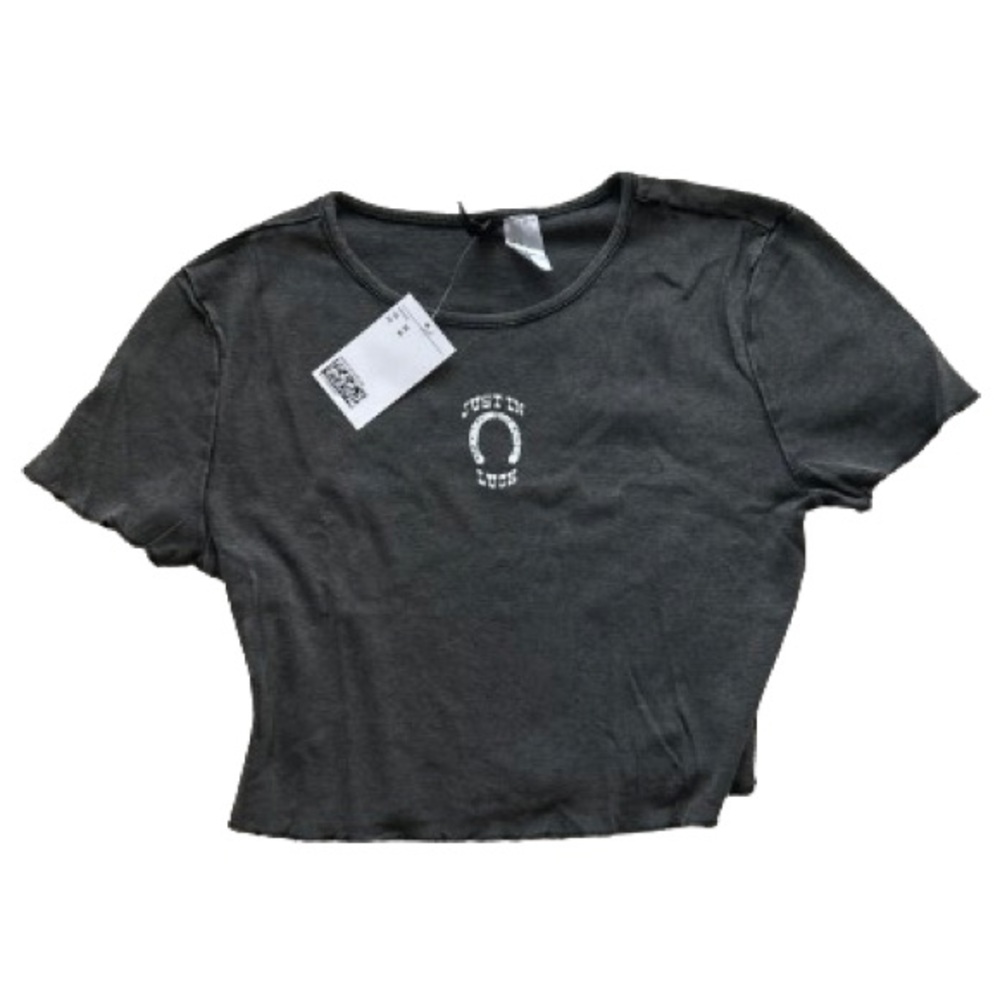 H&M Divided Dark Gray Crop Top